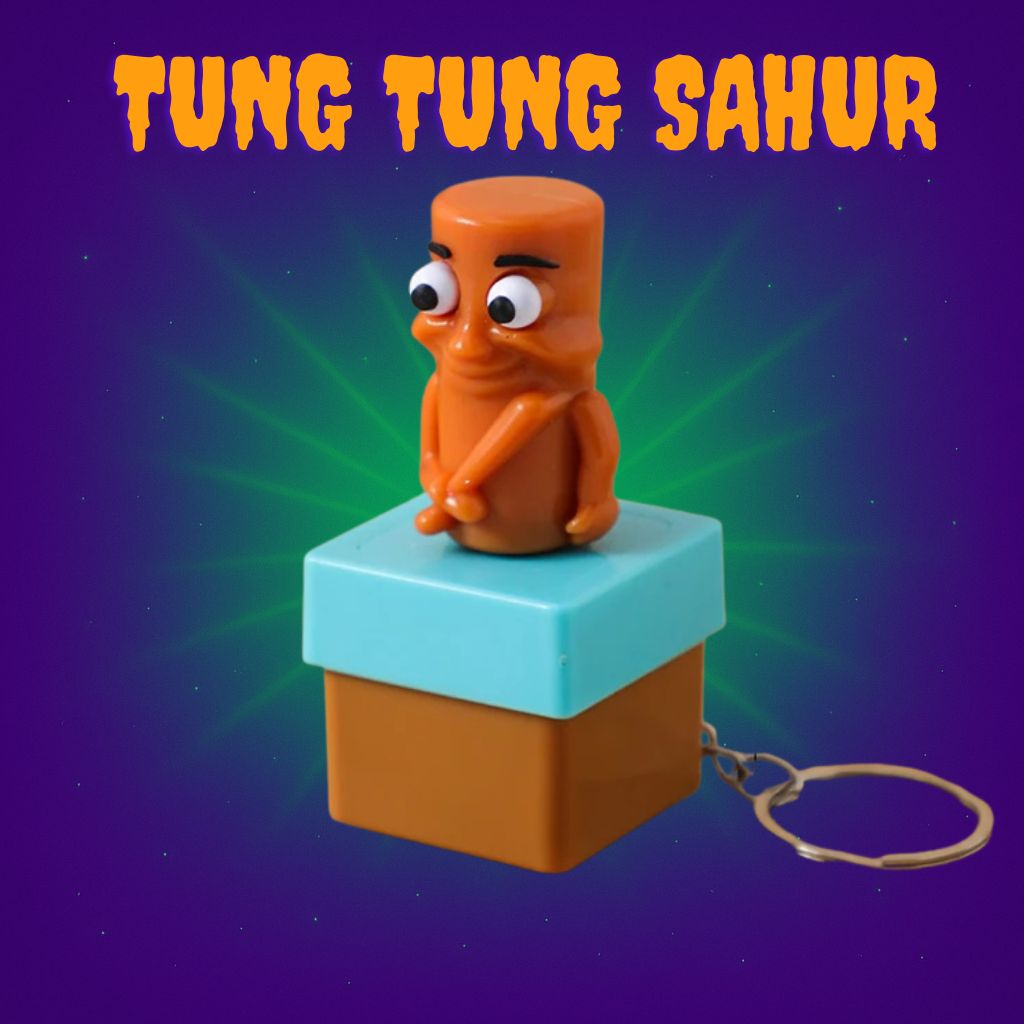 Italian Brainrot Sound Box Keychains – Talking & Light-Up Figures